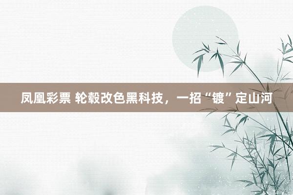 凤凰彩票 轮毂改色黑科技，一招“镀”定山河