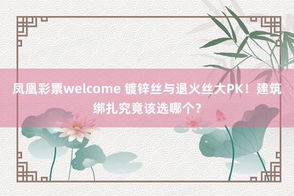 凤凰彩票welcome 镀锌丝与退火丝大PK！建筑绑扎究竟该选哪个？